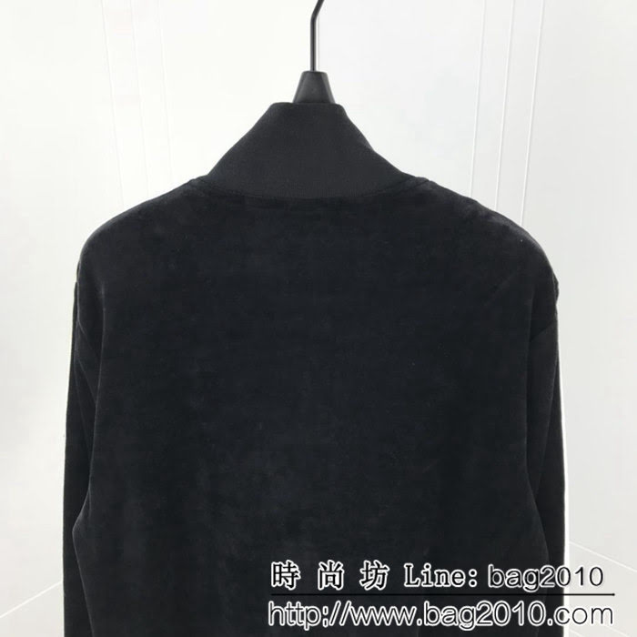 MONCLER蒙口 黑標限量款系列 2018FW 絲絨拼色字母飾帶繡花 拉鏈開衫外套套裝 ydi1170
